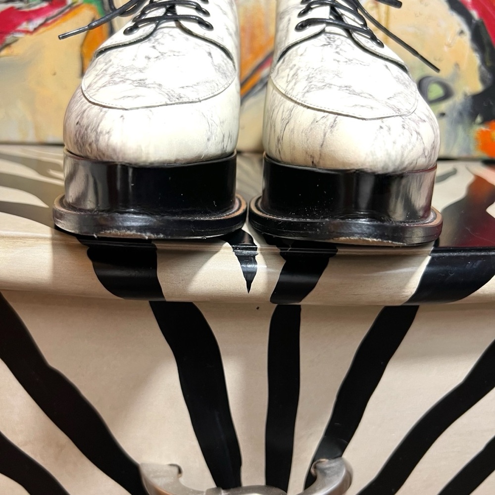Opening Ceremony-Marble Print Pointed Toe Platform Shoes-7 - Picture 5 of 11